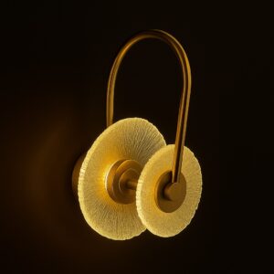 Halo Duo – Artistic Gold Wall Light