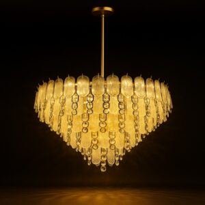 Luxe Imperial Leaf Crystal Chandelier