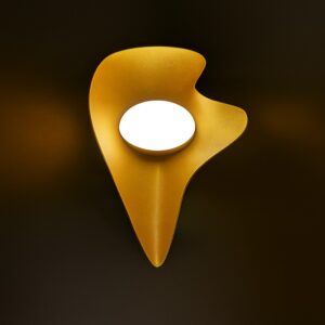 AuricFlare – Abstract Golden Designer Wall Light