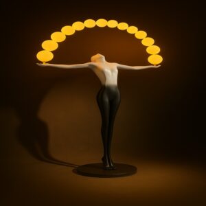 Elysian Glow – Sculptural Figurine Floor Lamp