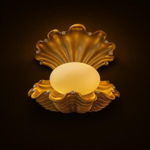 Golden Pearl – Shell-Inspired Designer Wall Lamp